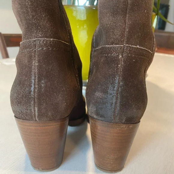 The Car Shoe Prada Suede Tall Boots Perforated - Picture 7 of 9